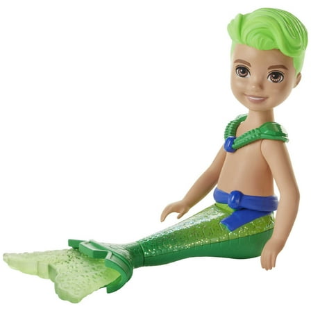Barbie Dreamtopia Chelsea Merboy Small Doll & Accessory with Green Hair & Tail (6.5-inch)