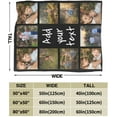 AISENIN 60*80Inch Custom Blanket with 10 Photos Collage Text Customized Picture Throw Blanket