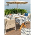 thumbnail image 5 of Outdoor Tablecloth with Umbrella Hole for Patio/Picnic/Party/Camping, Nautical Ship Waterproof Table Cloth Rectangle Table Cover Washable, Retro Coastal Ocean Lighthouse Mountain Map (60"x 84"), 5 of 8