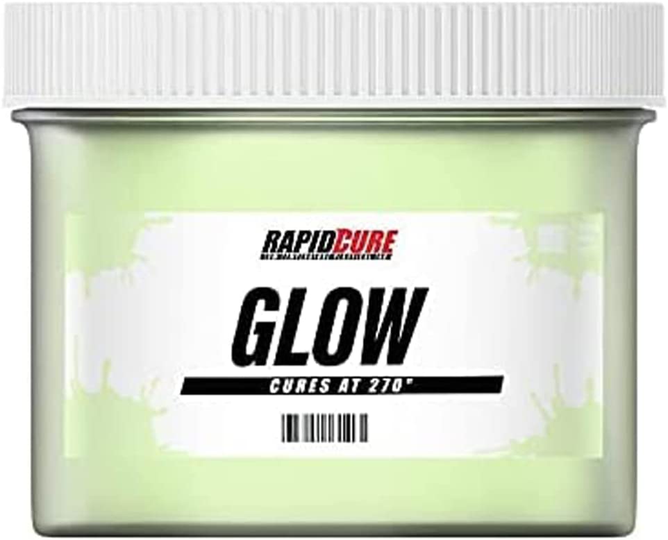 Rapid Cure Glow in The Dark Screen Printing Ink (8oz.) - Plastisol Ink for Screen  Printing Fabric - Low Temperature Curing Plastisol by Screen Print Direct -  Fast Cure Ink for Silk
