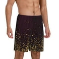 thumbnail image 2 of Fuzoiu Gold stars luxury sparkling Print Pajama Shorts for Men, Men's Pajama Bottoms,Mens Lounge Sleepwear,Pajama Pants with Pocket-4X-Large, 2 of 6