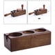 thumbnail image 3 of Base de soporte para prensador de café de madera de haya para cafeterías, hogares y tiendas. Marrón 3 agujeros B, 3 of 9