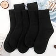 thumbnail image 4 of Woaety 5 Pairs Merino Wool Socks for Women Thermal Warm Thick Winter Hiking Knit Cozy Crew Duty Work Soft Socks for Ladies Size 5-9 F, 4 of 13