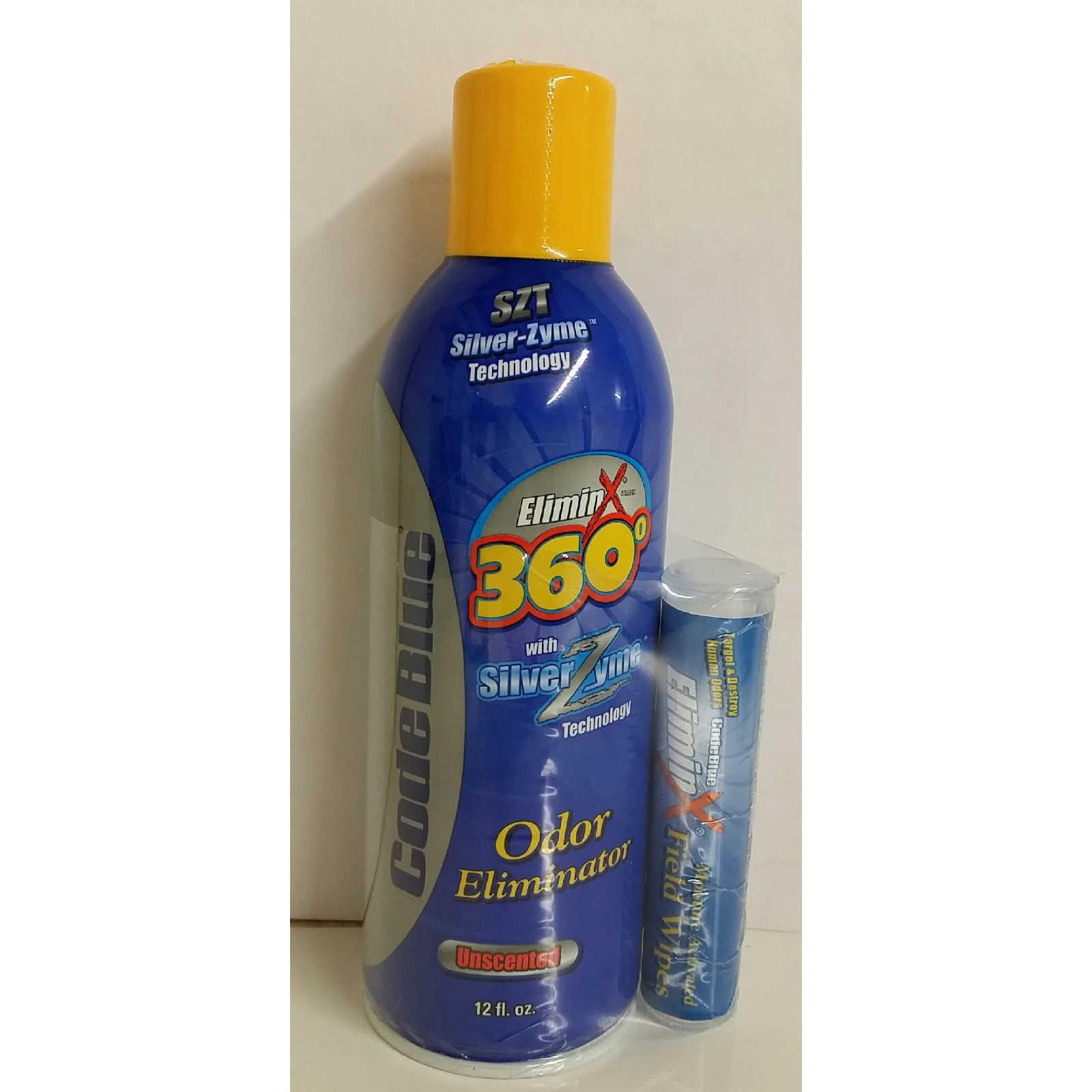 Code Blue EliminX 360 Odor Eliminator Spray & Pack of 12