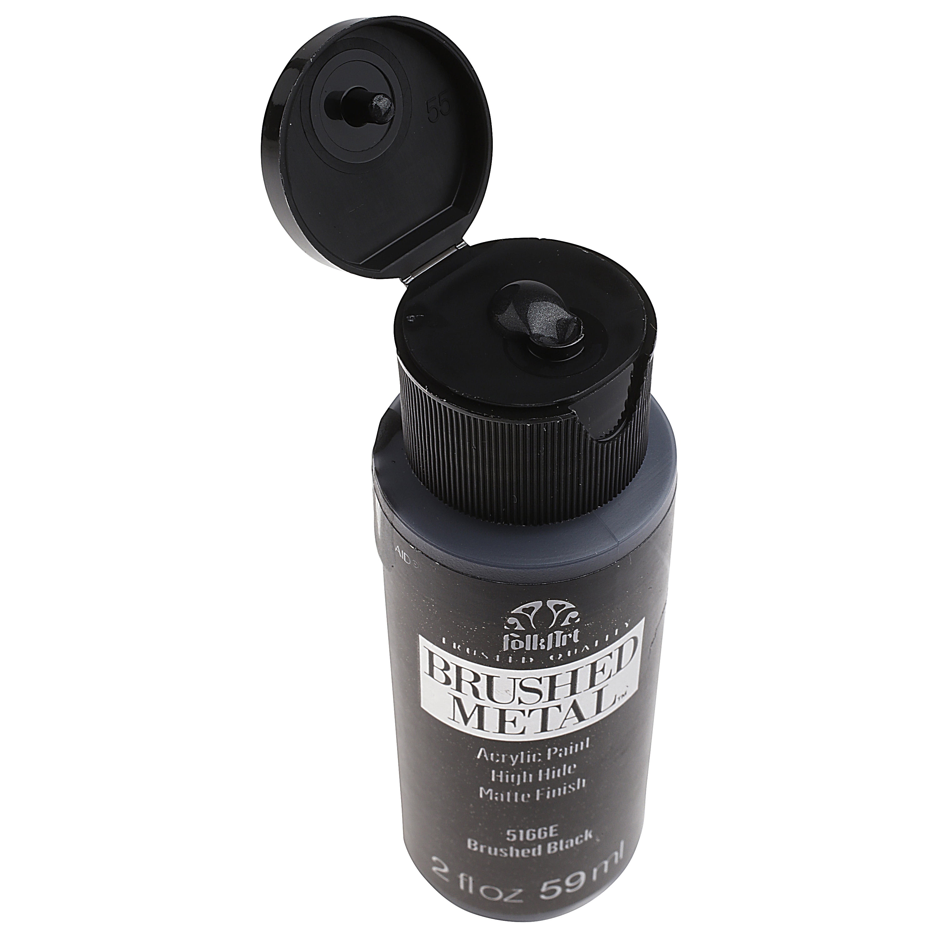 FolkArt Brushed Metal Acrylic Paint, Matte Finish, Brushed Black, 2 fl oz