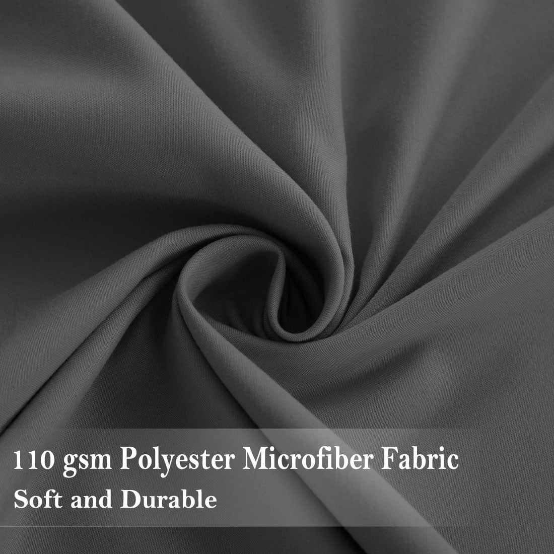 PiccoCasa Pompoms Brushed Microfiber Duvet Cover Set,3 Piece, Twin Dark Gray