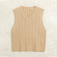 thumbnail image 5 of Women's Sweater Vest Casual V-Neck Pullover Shirt Collision Color Sleeveless Sweater Vest Aesthetic Clothes TBKOMH, 5 of 5