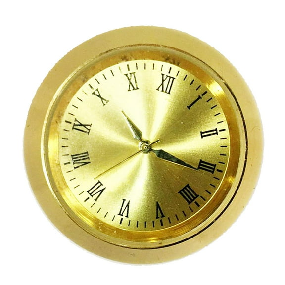 Retro Style Clock Insert Silent Round Clock Mechanism Movement 35mm Easy to Read Aureate Roman Number