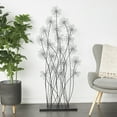 thumbnail image 2 of 22" x 60" Black Metal Tall Floral Sculpture with Crystal Embellishments, by DecMode, 2 of 8