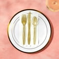thumbnail image 4 of Juvale Gold Plastic Silverware - 96-Piece Set, Gold, Formal - Disposable Utensils & Plastic Forks & Spoons for Weddings & Parties, 4 of 9