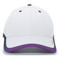 thumbnail image 1 of Pacific Headwear 416L.231.OS Lite Series Hook & Loop Adjustable Cap, White & Purple - One Size, 1 of 1