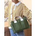 thumbnail image 5 of LinYooLi Canvas Tote Bag for Women Large Capacity Shoulder Bag Aesthetic Purses Handbags with Multiple Pockets, 5 of 5
