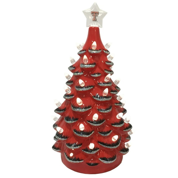 Red/Black Texas Tech Red Raiders 14'' Ceramic Tree