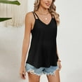 thumbnail image 6 of LOVZFMLL Women's Tank Tops Sleeveless Summer Tops Spaghetti Strap Loose Fit Beach Vacation Casual Eyelet Embroidery Blouses Black L, 6 of 8