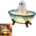 thumbnail image 6 of JHyouerji LED Night Light,Resin Stained Glass Bathtub Ghost Puppy LED Night Light,Warm Ambient Tabletop Ornament for Bedroom Mantel Halloween Thanksgiving Fall Home Decor, 6 of 8