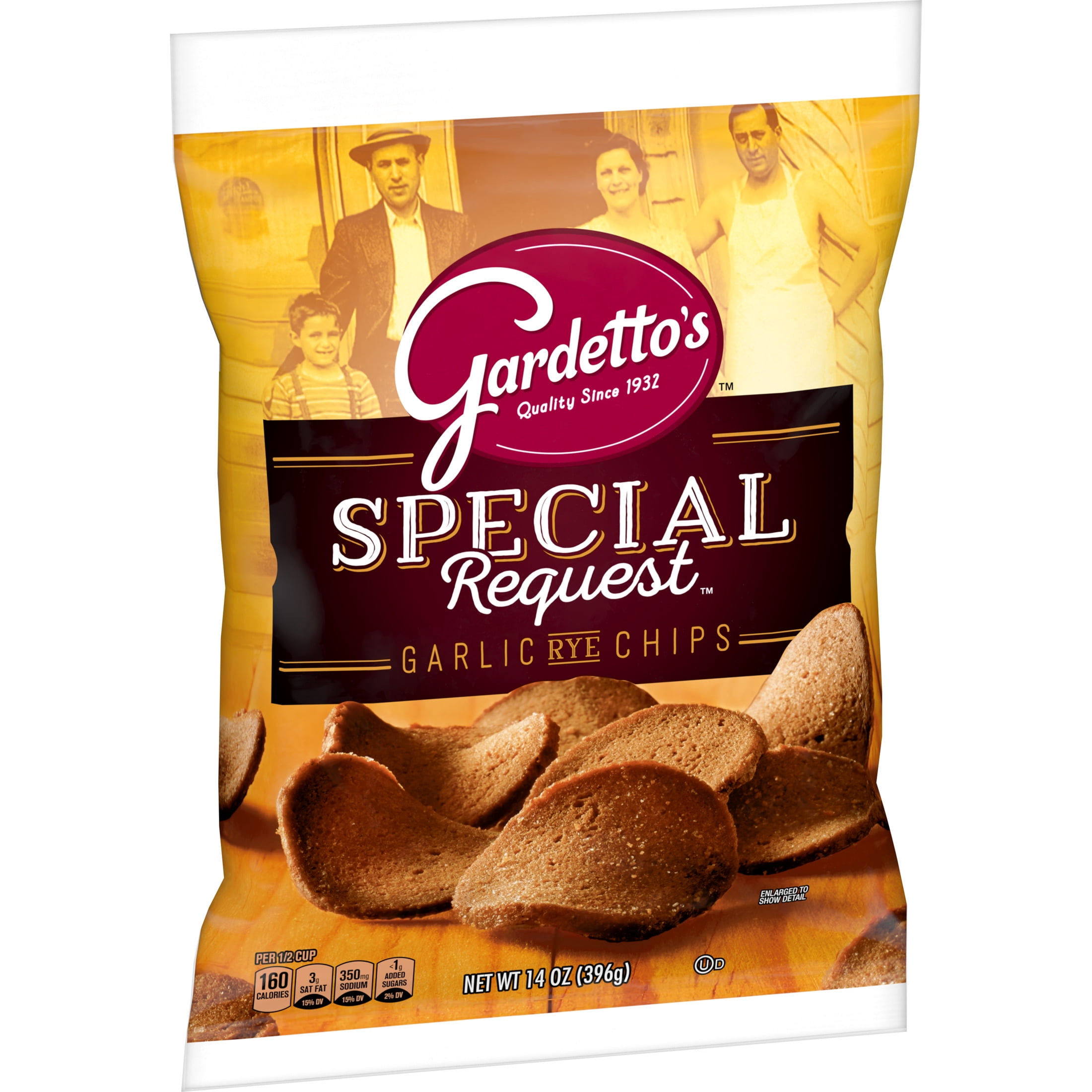 Gardetto's Special Request Garlic Rye Chips, Snack Bag, 14 oz