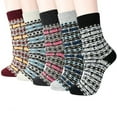 thumbnail image 2 of Dyfzdhu Fashion Strip Women Socks Stockings Street Cotton Print Middle Girls Socks, 2 of 6