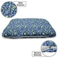 thumbnail image 3 of Paisley Pet Bed, Ocean Waves Like Design with Big and Small Raindrops Inspired Art, Chew Resistant Pad for Dogs and Cats Cushion with Removable Cover, 24" x 39", Blue and Green, by Ambesonne, 3 of 4