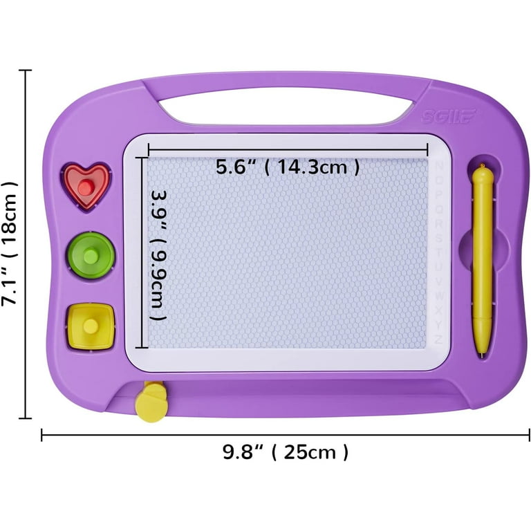 SGILE Magnetic Drawing Board Toy for Kids, Large Doodle Board Writing  Painting Sketch Pad, Purple