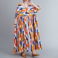 thumbnail image 4 of Femmes Robe en Vrac Vintage Imprimé Floral Poches Demi-Manches Vacances Surdimensionnées Boho Casual Robes, 4 of 9