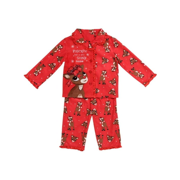 Rudolph Infant & Toddler Girls Rudolph Red Nosed Reindeer Flannel