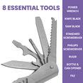 thumbnail image 5 of Zenport MFT106 8-Function Wrench Multi-Tool w/ Carrying Case, Silver, 5 of 7