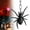 A, variant on Glow-in-the-Dark Spider Hanging Decoration – LED Luminous Plastic Halloween Ornament for Indoor and Outdoor Use