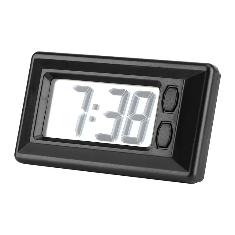 LCD Screen Digital Clock Car Dashboard Desk Stopwatch Alarm W/Flexible Stand