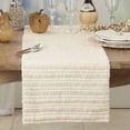 thumbnail image 3 of Saro Lifestyle 959.MU1672B 16 x 72 in. Refined Stripe Woven Oblong Table Runner, Mustard, 3 of 3
