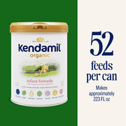 (2 pack) Kendamil Organic Whole Milk Infant Formula Powder, European with HMOs, Prebiotics, No Palm Oil or added Soy, with DHA, Can, 28.2oz