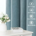 thumbnail image 6 of Turquoize Natural Linen Light Filtering Semi Sheer Living Room Curtains Back Tab Loop Pocket 2 Panels for Bedroom,52" X 63", Stone Blue, 6 of 6