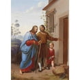 thumbnail image 3 of Carl Rahl 19x24 Black Modern Framed Museum Art Print Titled - Christ as a Guest, 3 of 5