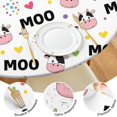 thumbnail image 4 of White Cow Moo Colorful Pattern Round Fitted Tablecloth with Elastic Edge,Dining Table Cover Waterproof,Outdoor Round Tablecloth for Camping,Dining,Indoor and Outdoor, 4 of 7