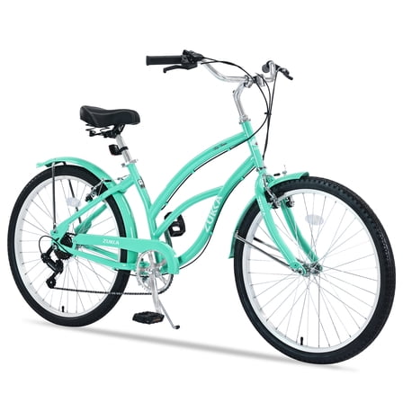 7 Speed Bicycles, Multiple Colors 26"Inch Beach Cruiser Bike