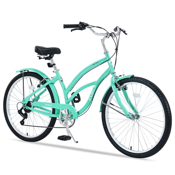 7 Speed Bicycles, Multiple Colors 26"Inch Beach Cruiser Bike