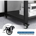 thumbnail image 4 of Natwind 2-Tier Office Larger Under Desk Printer Copier Stand, 19.7 x 19.7 x 12.6 Inches, Black, 4 of 7