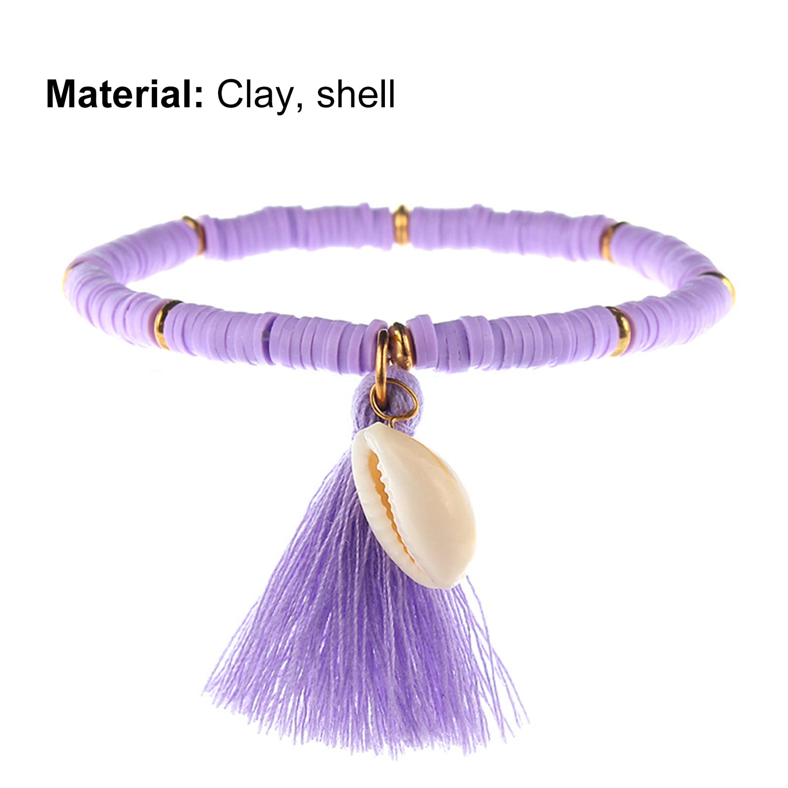 💜 ultimate purple clay bead bracelet set 💜