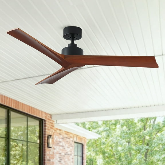 52 inch black low profile ceiling fan no light