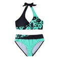 thumbnail image 4 of PEASKJP Bikinis for Women 2 Piece Plus Size High Waisted Slim Fit Bathing Suit Green 3XL, 4 of 4