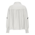 thumbnail image 6 of lulshou Women's Embroidered Floral Button Down Cardigan Long Sleeve Casual Open Front Shirt, White, S, 6 of 6