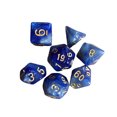 thumbnail image 3 of 7x Polyhedral Dice Party Game Dice Game for DND Table Game Star Dark Blue, 3 of 5