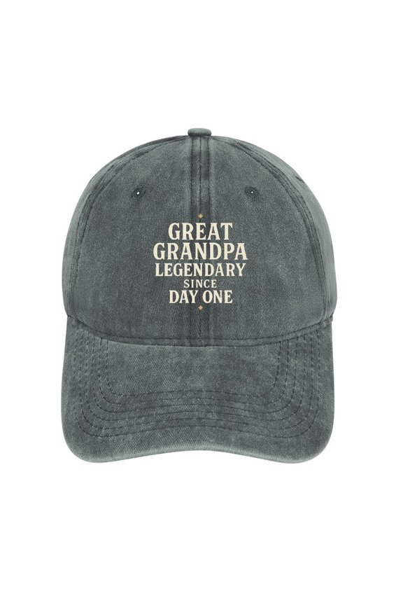 Great Grandpa Gray Adjustable Baseball Cap for Men Women, Classic Casual Snapback Hat