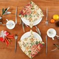 thumbnail image 3 of Iauyy Satin Napkins Set of 6- Cream Floral Baroque DIY Printing Decoration Cloth Napkin- Easy Care for Home/Party, 3 of 8