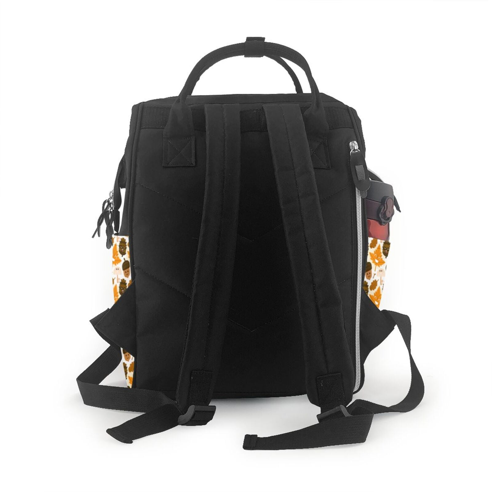 Fuzoiu Autumn Woodland Characters Print Diaper Bag Backpack,Baby Essentials Travel Tote,Multi function Waterproof Diaper Bag, Travel Essentials Baby Bag - Unisex