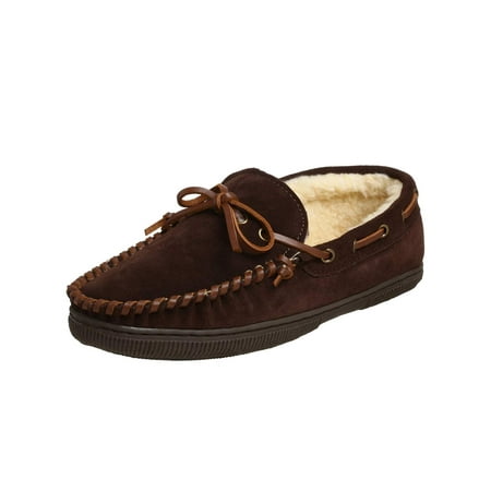 Tamarac Mens Arizona Leather Closed Toe Slip On Slippers