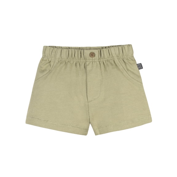 Modern Moments by Gerber Baby Boy Organic Shorts with Mock Pocket, Sizes 0/3 Months - 24 Months