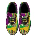 thumbnail image 2 of Louisiana Mardi Gras Masquerade Beads Mask Shoes Sneakers for Women Men Black Size 4.5, 2 of 7