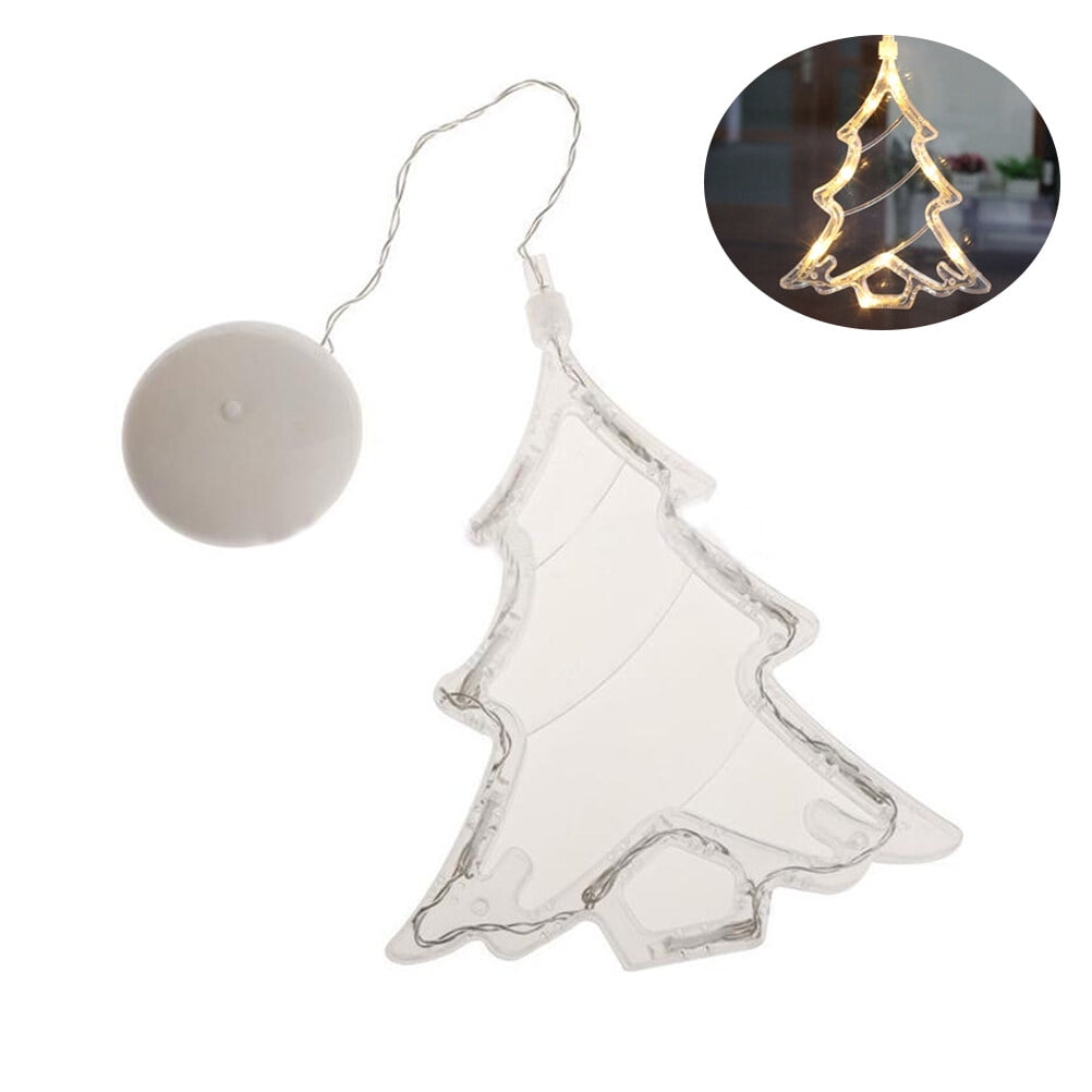 8 LED Christmas Lights Hanging Window Light with Suction Cup Battery Operated Window Hanging
