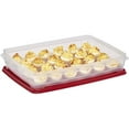 thumbnail image 5 of Buddeez Egg Keeper Storage Container Tray Holds 24 Jumbo Eggs Plastic Clear Red, 2-Pack, 5 of 7