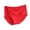 Red, variant on Panties for Women Solid Lace Plus Size High Waist Leak Proof Cotton Crotch Underwear Panties L